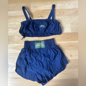 Daily Drills Two-Piece Bubble Set - NAVY BLUE